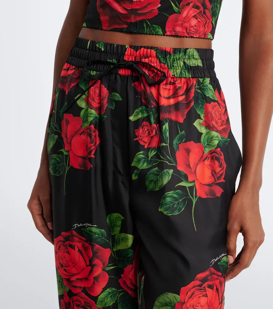 Dolce & Gabbana Floral silk wide-leg palazzo pants | Thumbnail 5