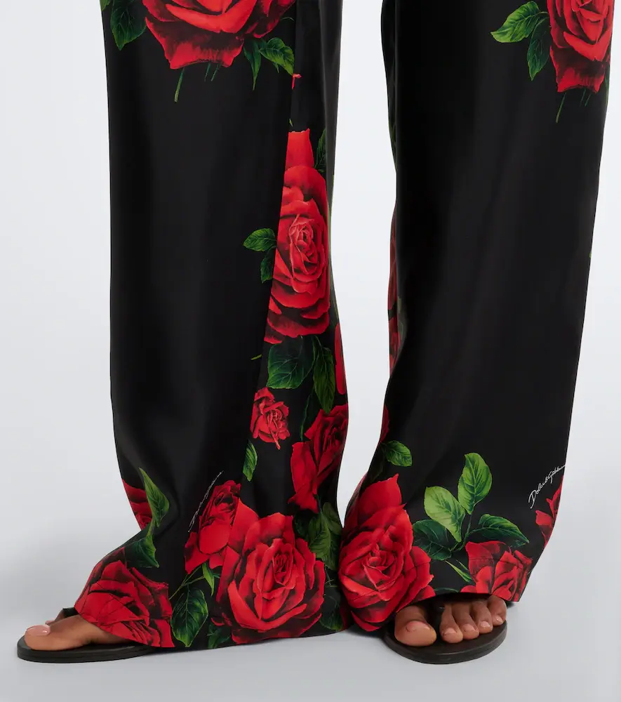 Dolce & Gabbana Floral silk wide-leg palazzo pants | Thumbnail 6