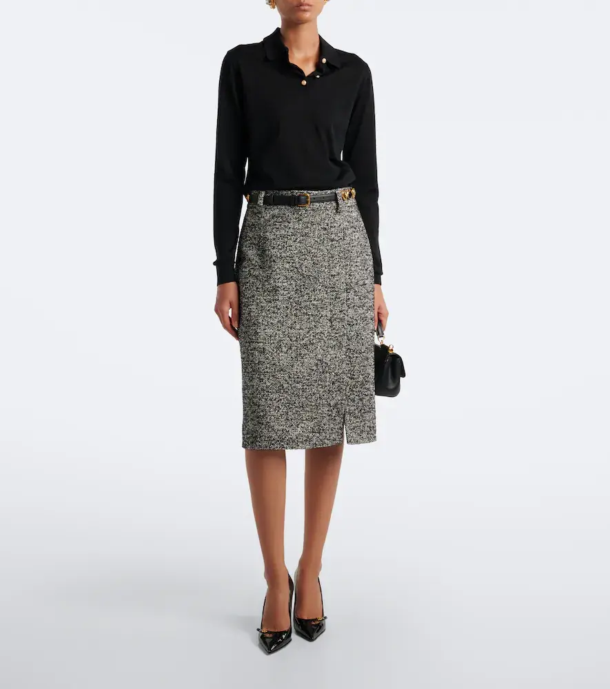 Dolce & Gabbana Wool, silk, and alpaca-blend tweed pencil skirt | Thumbnail 4 Dolce & Gabbana Wool, silk, and alpaca-blend tweed pencil skirt | Thumbnail 4