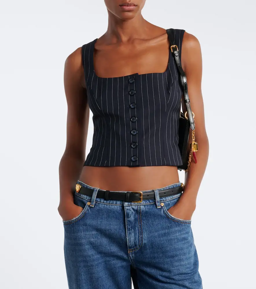 Dolce & Gabbana Pinstriped wool-blend vest | Thumbnail 4 Dolce & Gabbana Pinstriped wool-blend vest | Thumbnail 4
