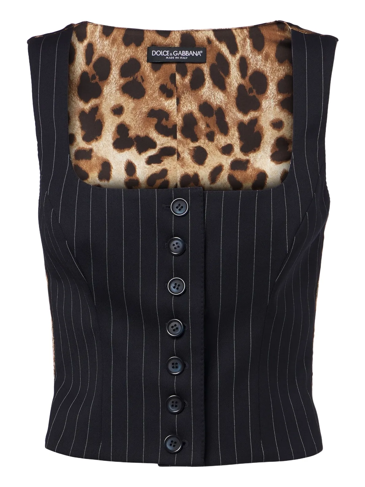 Dolce & Gabbana Pinstriped wool-blend vest