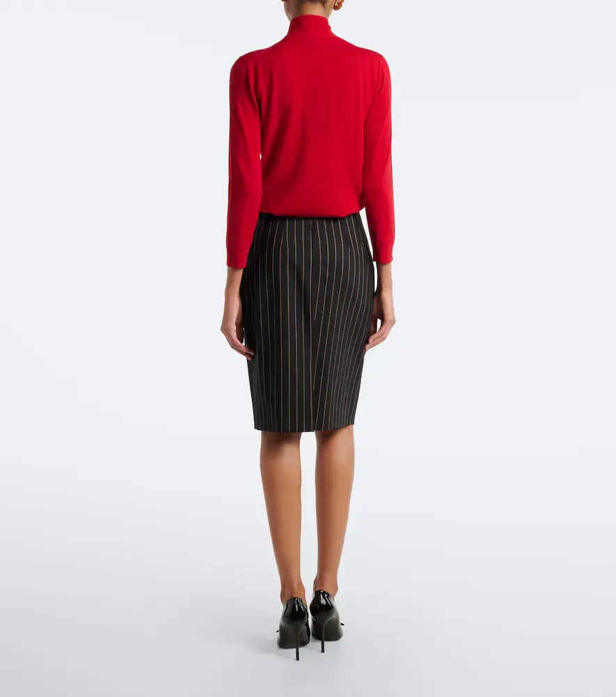 Dolce & Gabbana Pinstriped wool pencil skirt | Thumbnail 4
