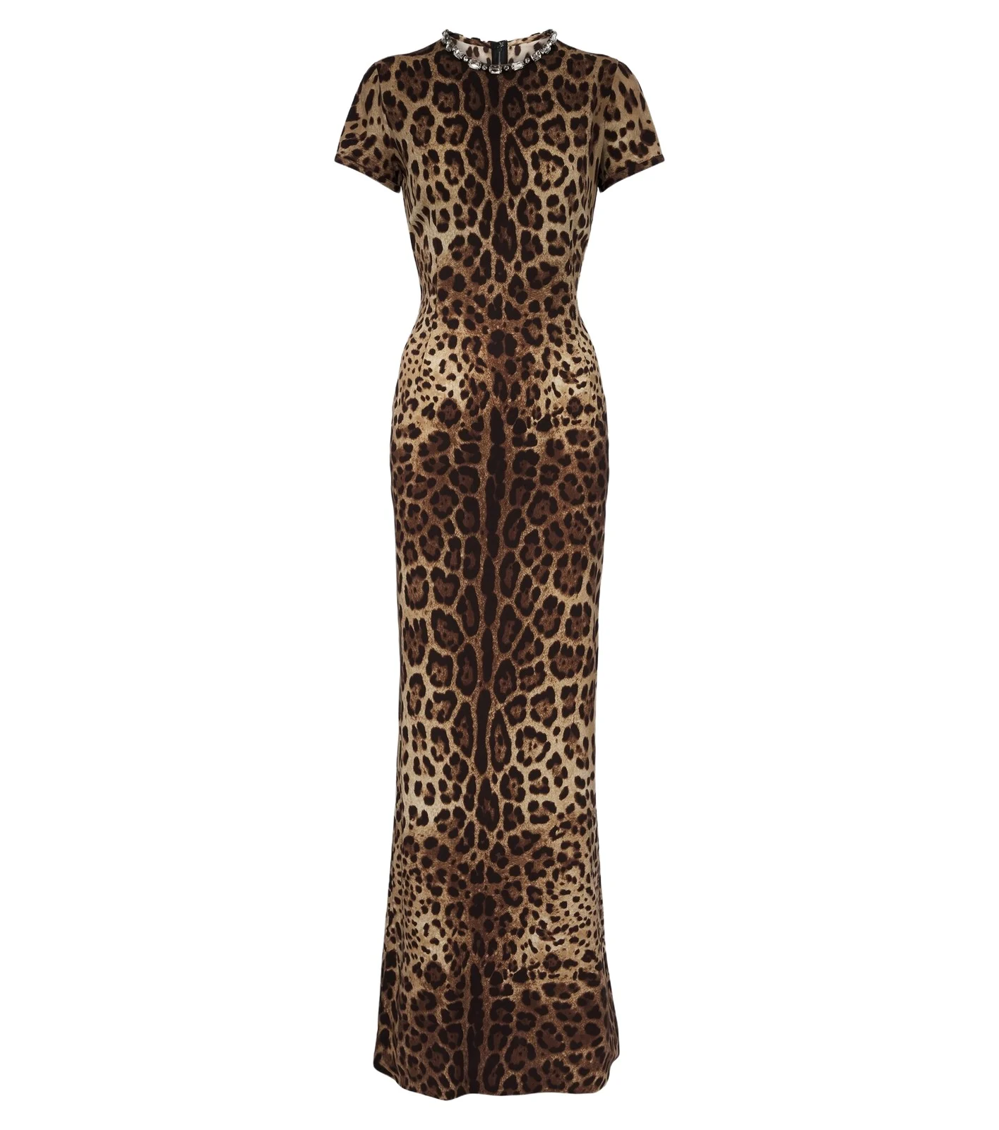 Embellished leopard-print silk-blend gown Embellished leopard-print silk-blend gown