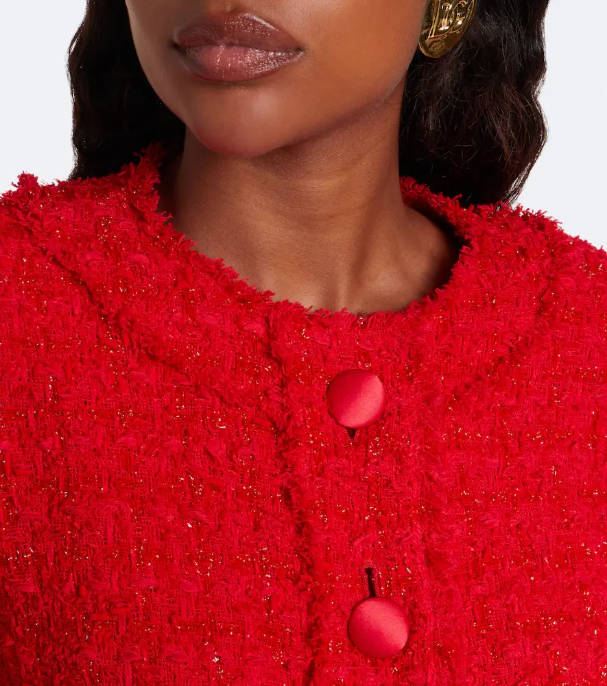 Dolce & Gabbana Cropped cotton-blend tweed jacket | Thumbnail 2 Dolce & Gabbana Cropped cotton-blend tweed jacket | Thumbnail 2