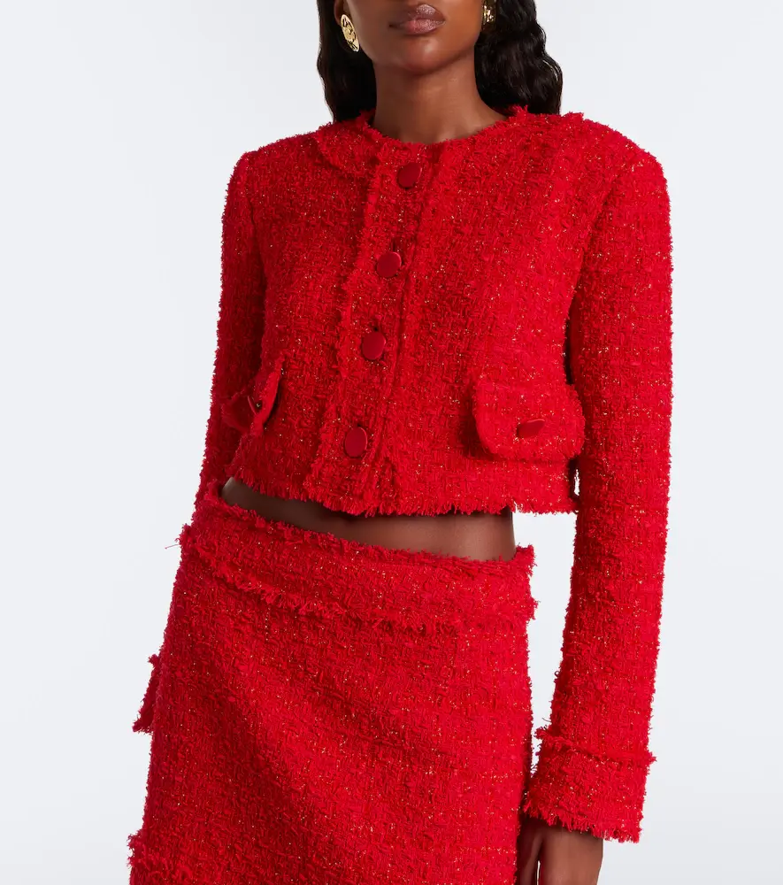 Dolce & Gabbana Cropped cotton-blend tweed jacket | Thumbnail 7 Dolce & Gabbana Cropped cotton-blend tweed jacket | Thumbnail 7