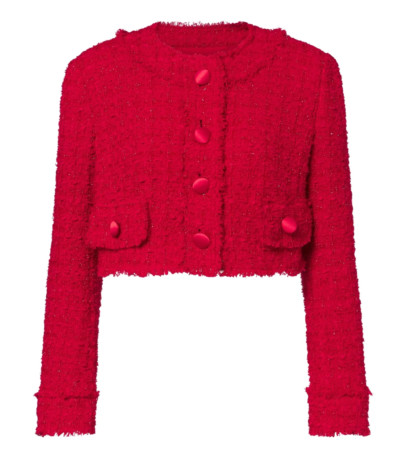 Cropped cotton-blend tweed jacket Cropped cotton-blend tweed jacket