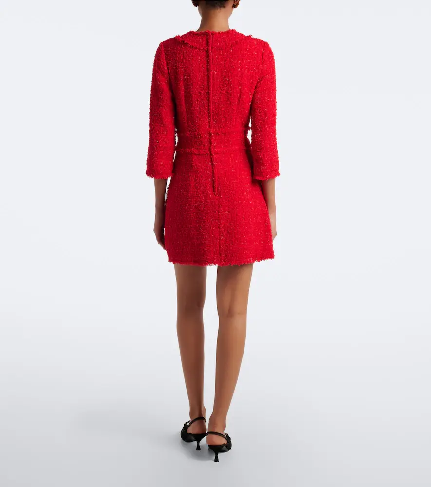 Dolce & Gabbana Cotton-blend tweed minidress | Thumbnail 3 Dolce & Gabbana Cotton-blend tweed minidress | Thumbnail 3