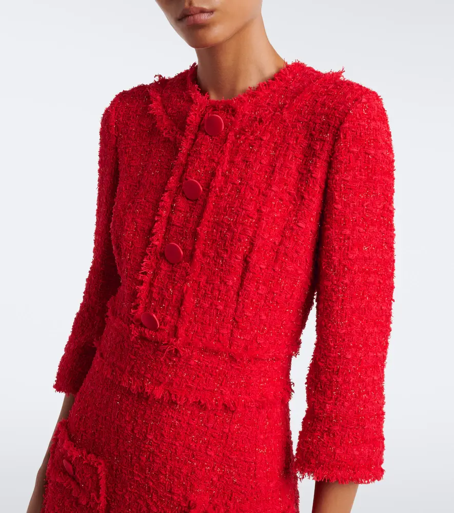 Dolce & Gabbana Cotton-blend tweed minidress | Thumbnail 4 Dolce & Gabbana Cotton-blend tweed minidress | Thumbnail 4
