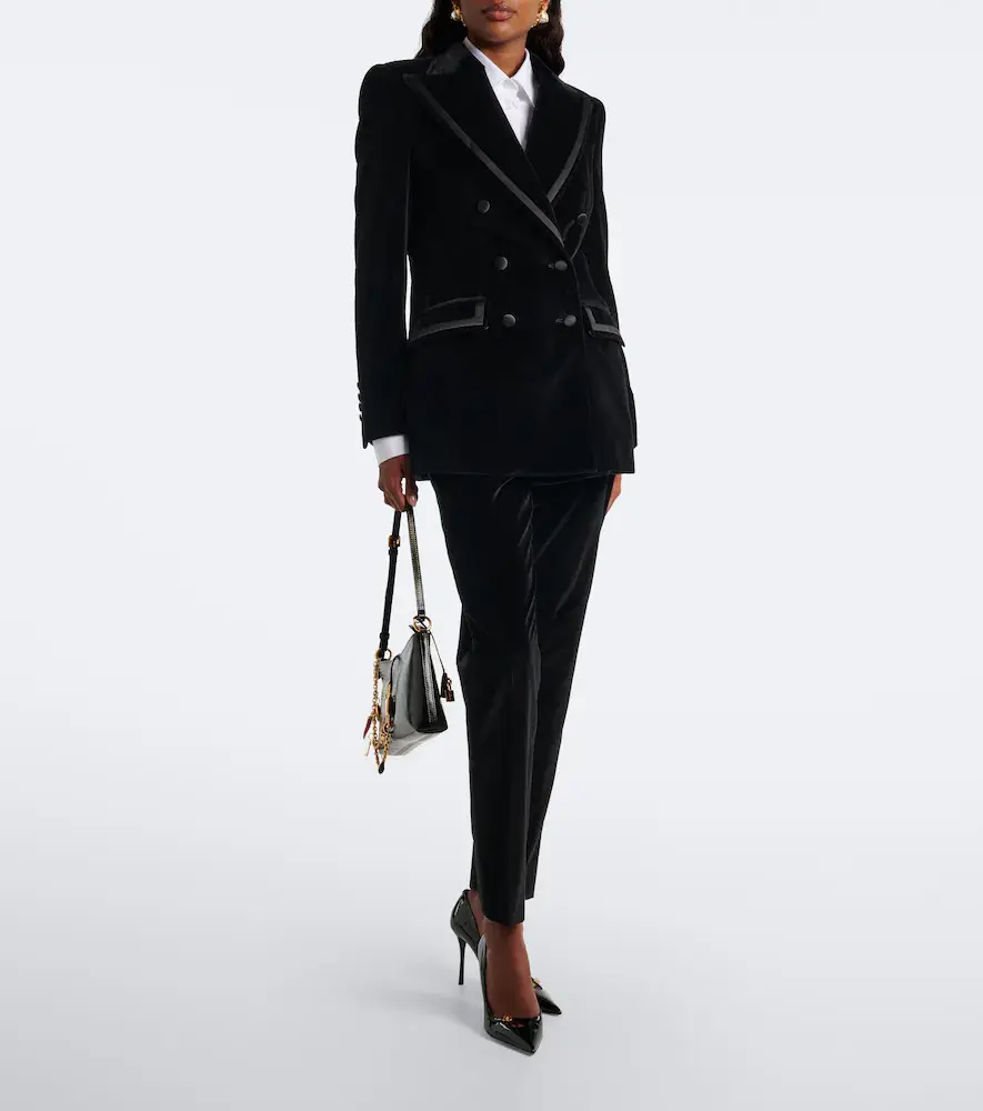 Dolce & Gabbana Cotton and silk-blend velvet blazer | Thumbnail 2 Dolce & Gabbana Cotton and silk-blend velvet blazer | Thumbnail 2