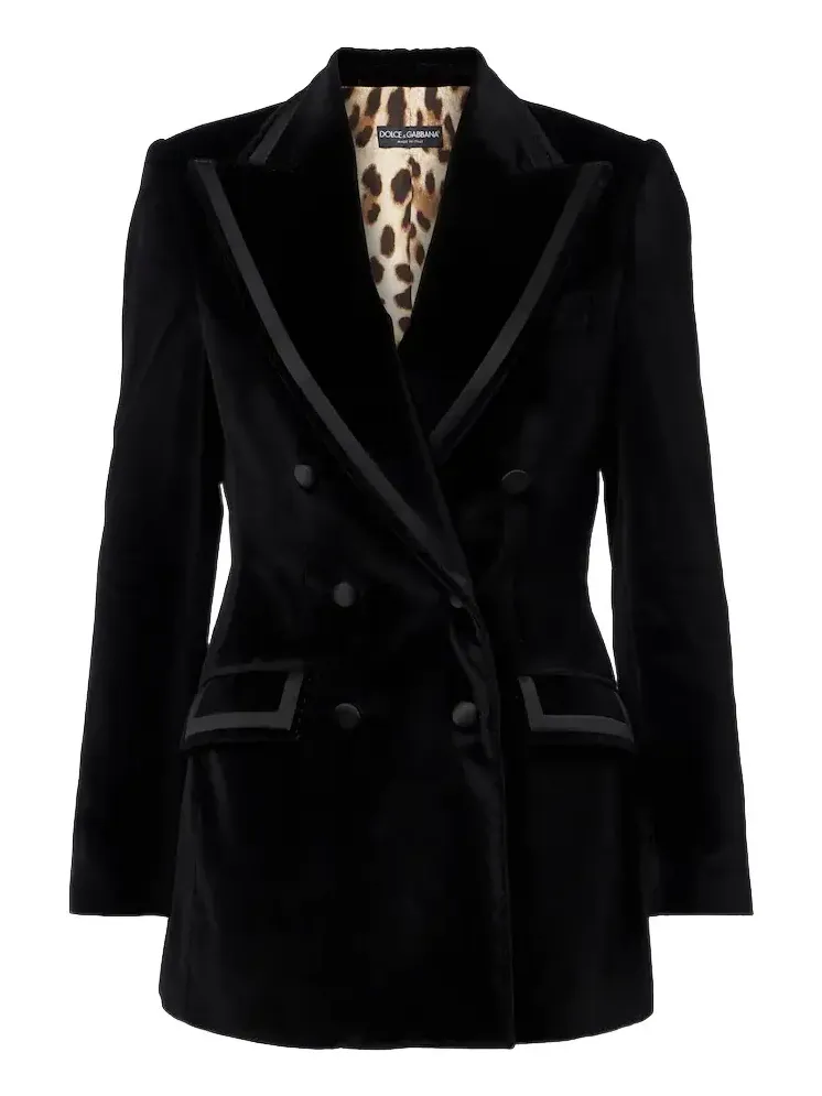 Cotton and silk-blend velvet blazer Cotton and silk-blend velvet blazer