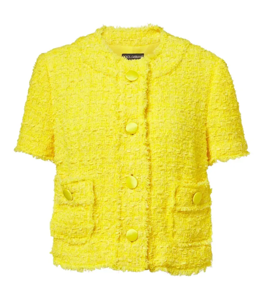 Dolce & Gabbana Cotton-blend tweet jacket | Image 1 Dolce & Gabbana Cotton-blend tweet jacket | Image 1