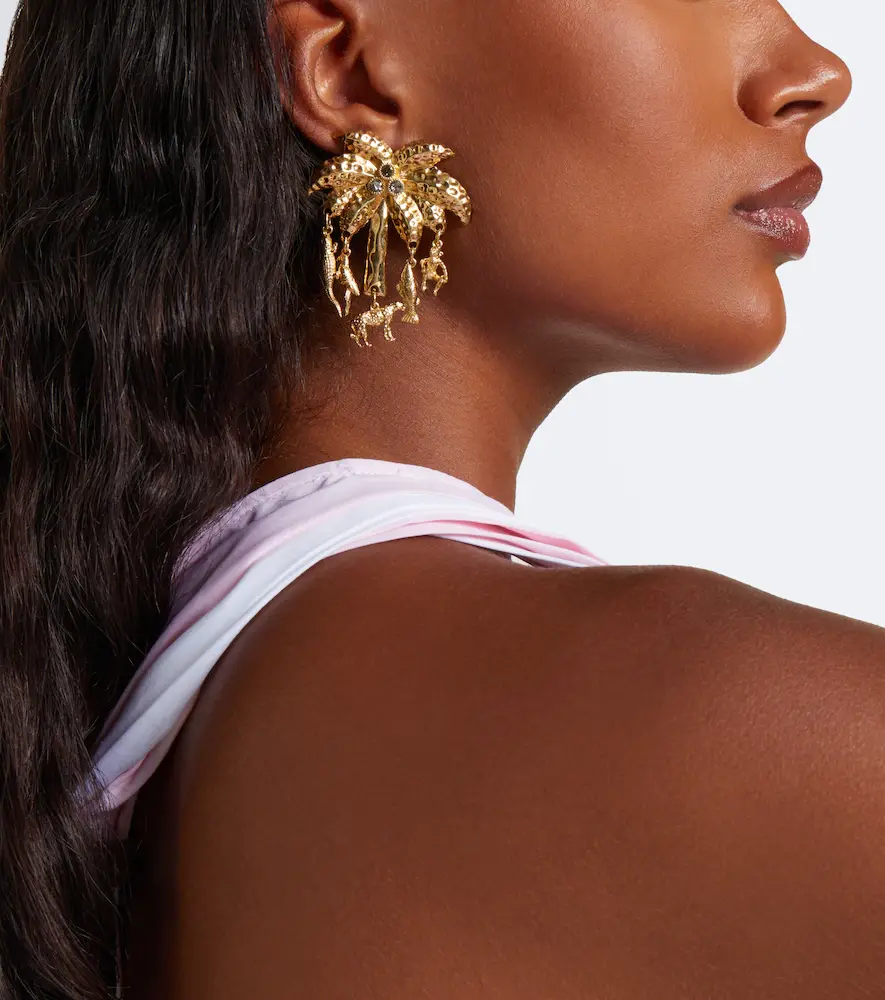 Jacquemus Palmier embellished drop earrings | Thumbnail 6