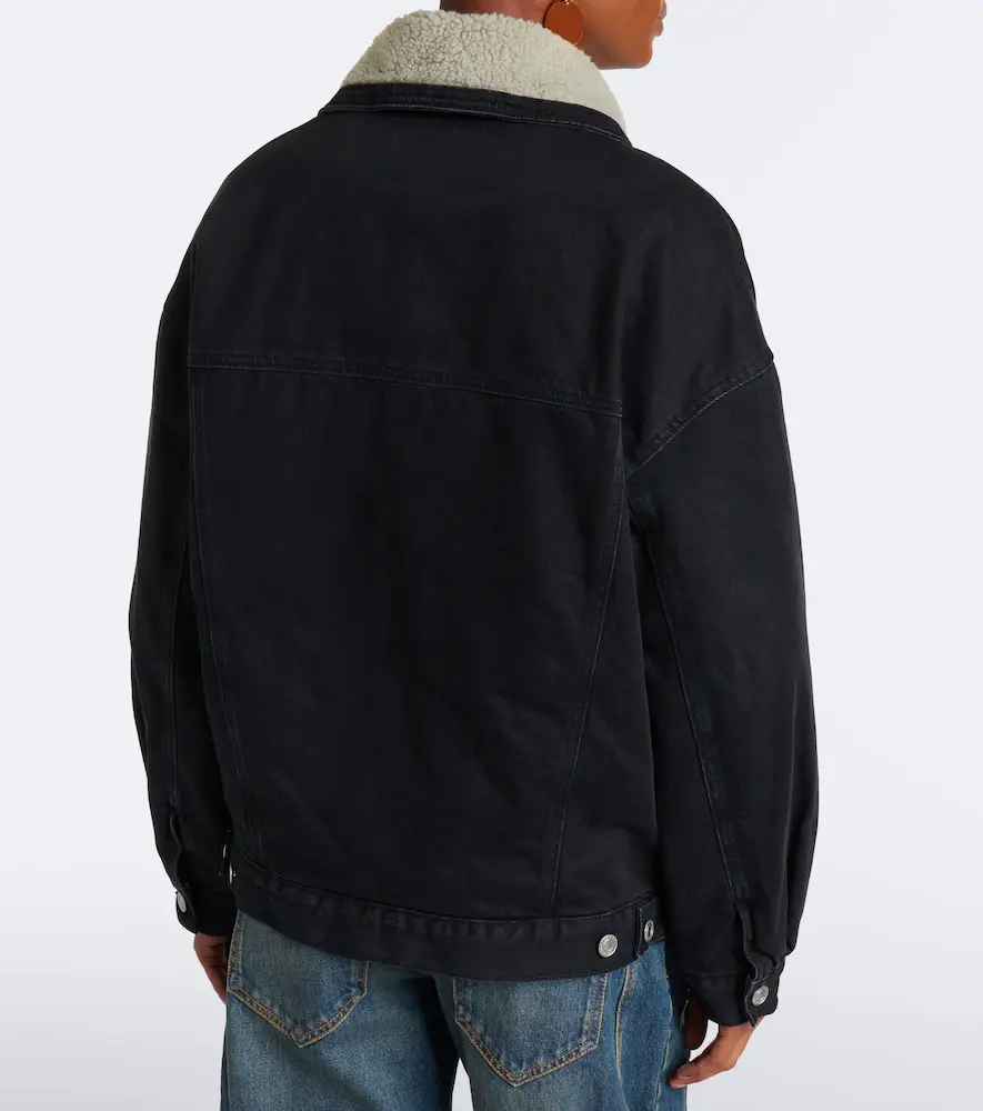 Isabel Marant Pimia fleece-trimmed denim jacket | Thumbnail 3 Isabel Marant Pimia fleece-trimmed denim jacket | Thumbnail 3