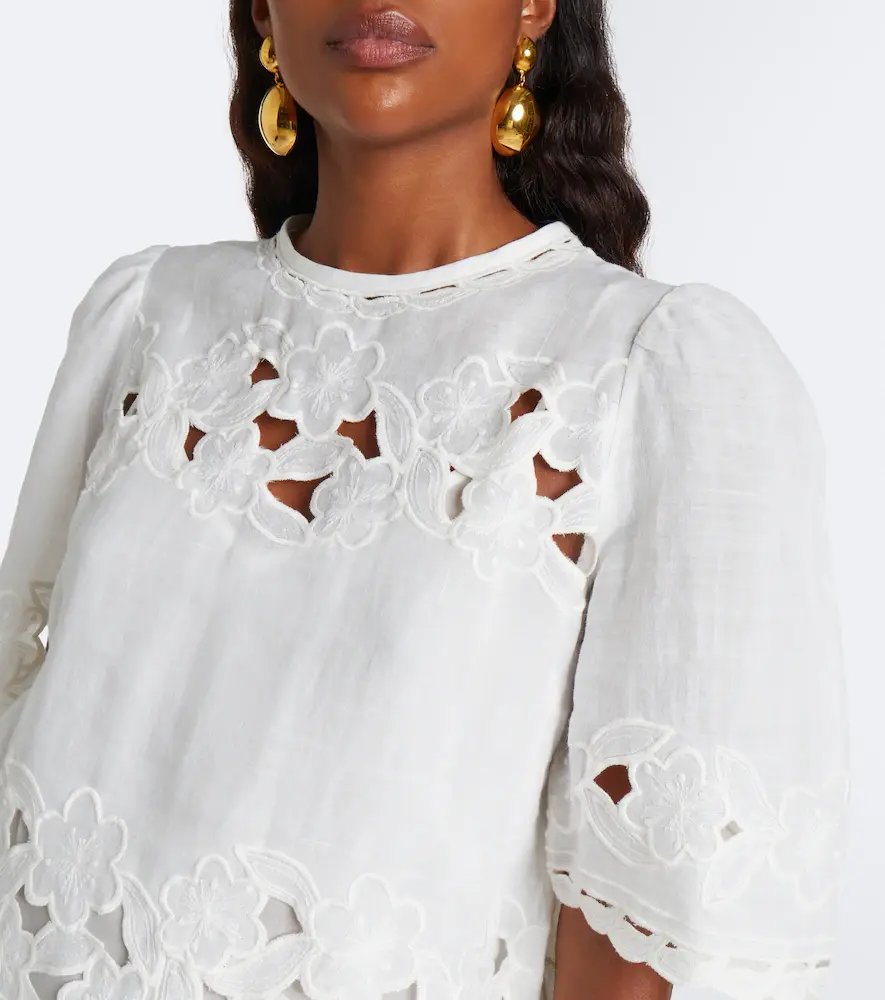 Isabel Marant Reldine broderie anglaise ramie minidress | Thumbnail 4 Isabel Marant Reldine broderie anglaise ramie minidress | Thumbnail 4