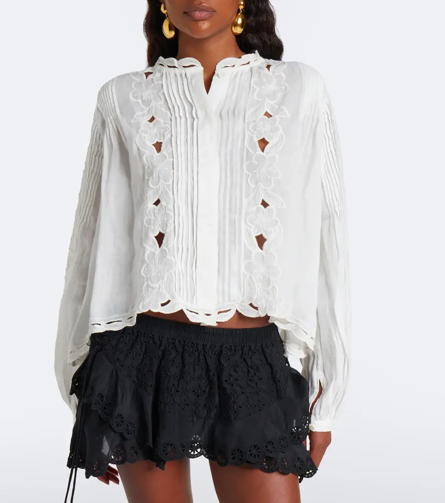 Isabel Marant Rubra broderie anglaise ramie blouse | Thumbnail 3 Isabel Marant Rubra broderie anglaise ramie blouse | Thumbnail 3
