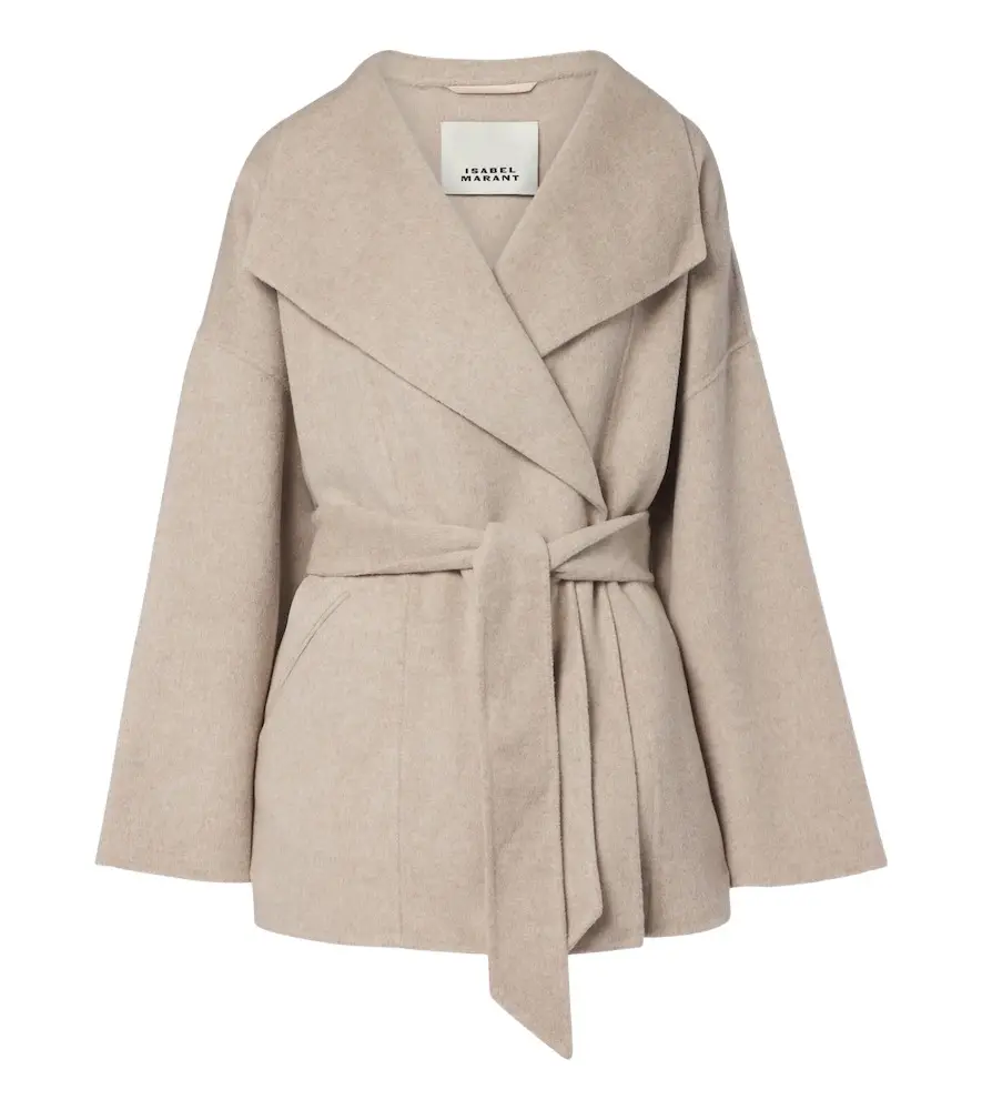 Isabel Marant Ceaton wool and cashmere wrap coat | Image 1 Isabel Marant Ceaton wool and cashmere wrap coat | Image 1