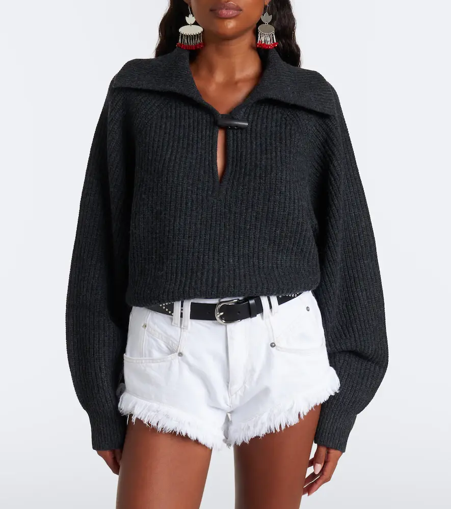 Isabel Marant Miranda wool and cashmere polo sweater | Thumbnail 4 Isabel Marant Miranda wool and cashmere polo sweater | Thumbnail 4