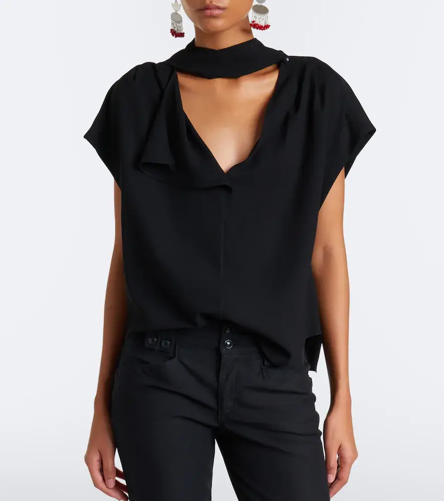 Isabel Marant Selene tie-neck crêpe blouse | Thumbnail 3