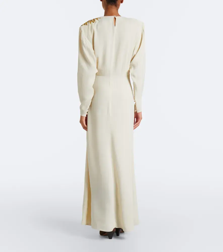 Isabel Marant Samsha embellished crêpe maxi dress | Thumbnail 4 Isabel Marant Samsha embellished crêpe maxi dress | Thumbnail 4