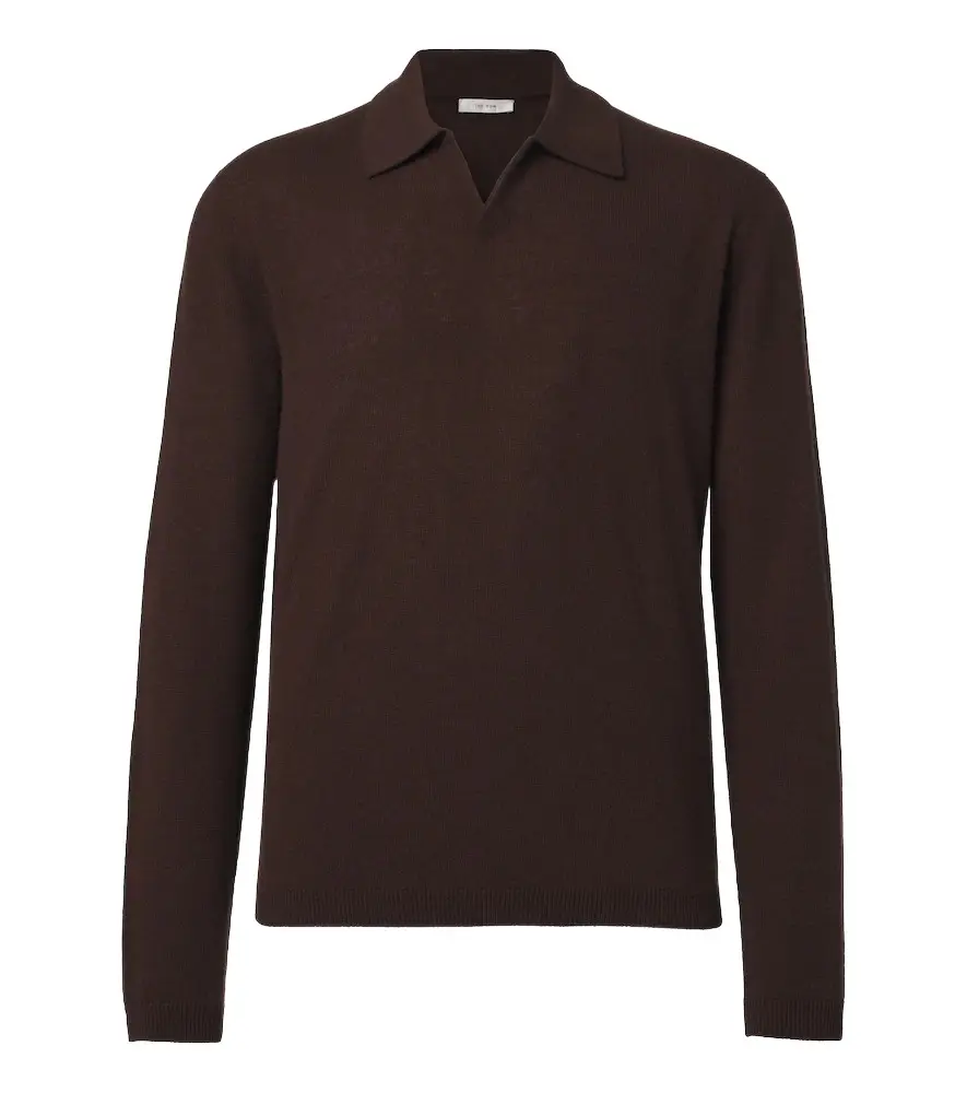 The Row Ripley cashmere polo sweater | Image 1 The Row Ripley cashmere polo sweater | Image 1