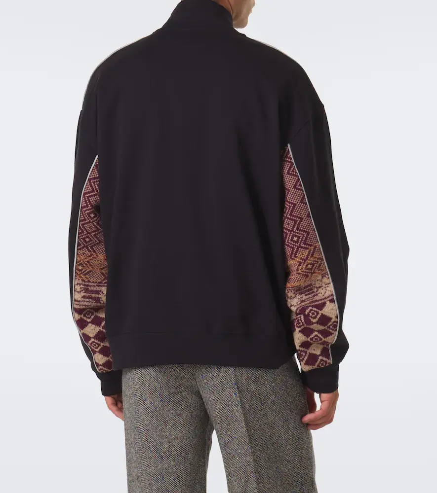Dries Van Noten Cotton and wool half-zip sweater | Thumbnail 3