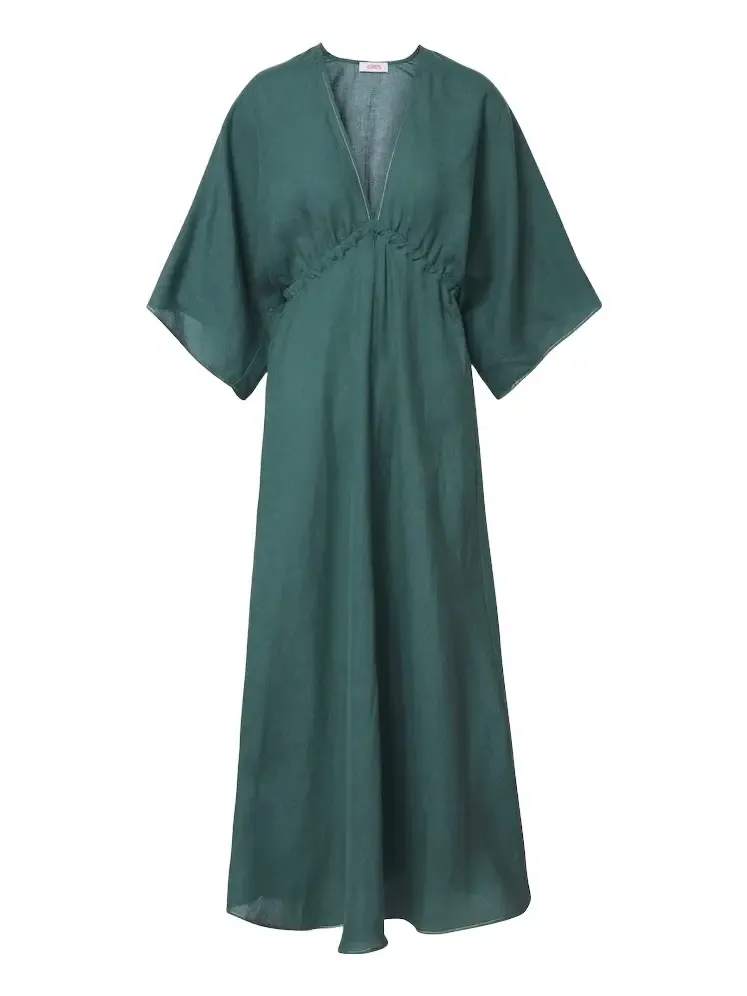 Brilliance linen midi dress