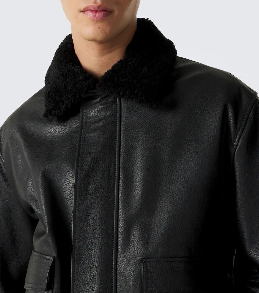 ARMA Bari teddy-trimmed leather blouson jacket | Thumbnail 5 ARMA Bari teddy-trimmed leather blouson jacket | Thumbnail 5