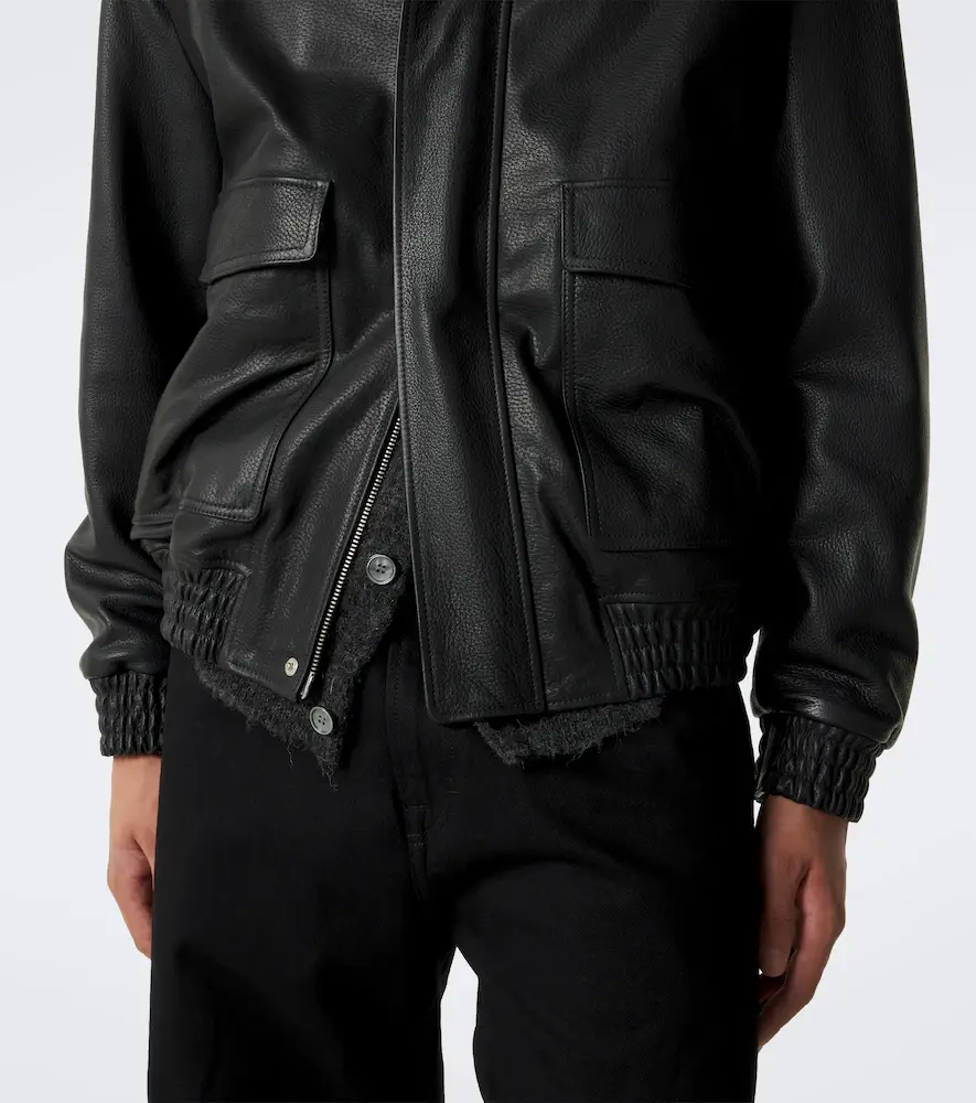 ARMA Bari teddy-trimmed leather blouson jacket | Thumbnail 6 ARMA Bari teddy-trimmed leather blouson jacket | Thumbnail 6