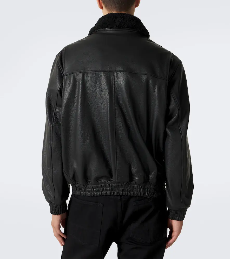 ARMA Bari teddy-trimmed leather blouson jacket | Thumbnail 8 ARMA Bari teddy-trimmed leather blouson jacket | Thumbnail 8