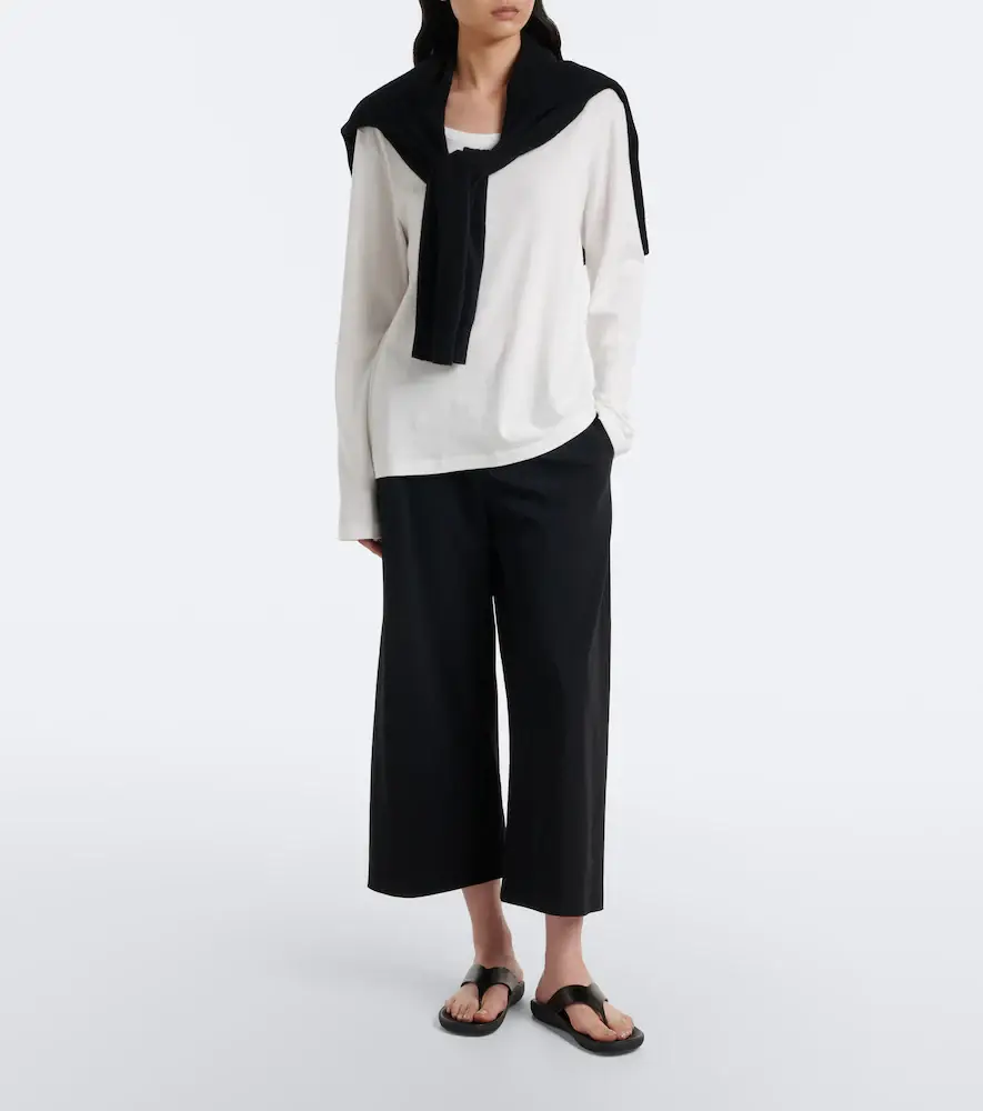 The Row Cosmo cropped wool wide-leg pants | Thumbnail 2 The Row Cosmo cropped wool wide-leg pants | Thumbnail 2