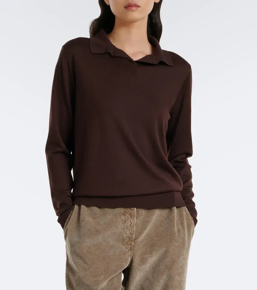 The Row Pauli wool and silk polo sweater | Thumbnail 3 The Row Pauli wool and silk polo sweater | Thumbnail 3