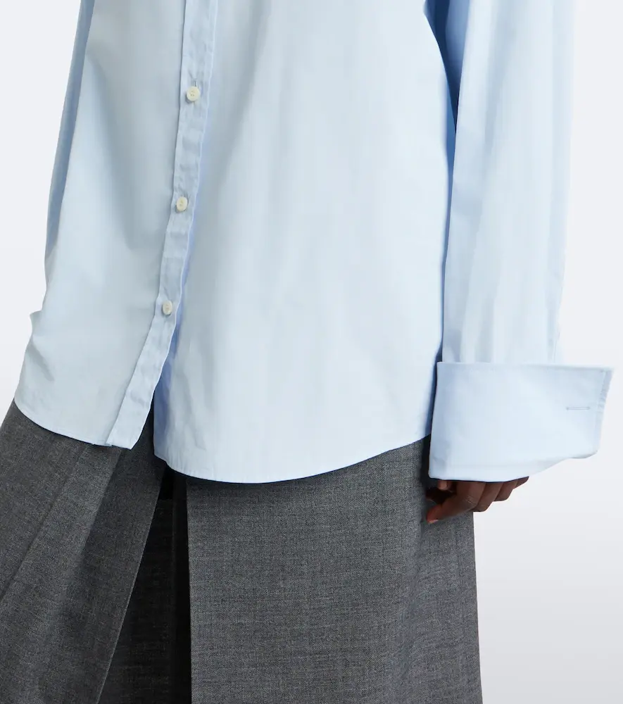Prada Tie-neck cotton poplin shirt | Thumbnail 6