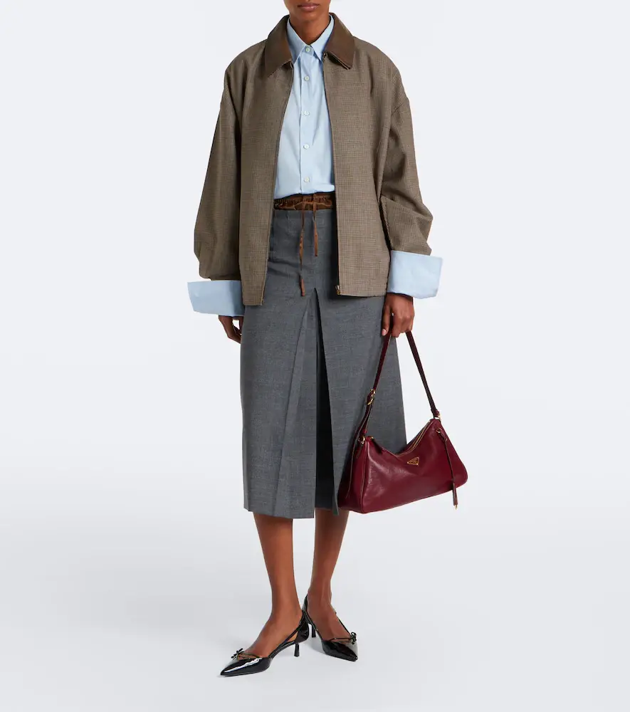 Prada Aimée Large leather shoulder bag | Thumbnail 2