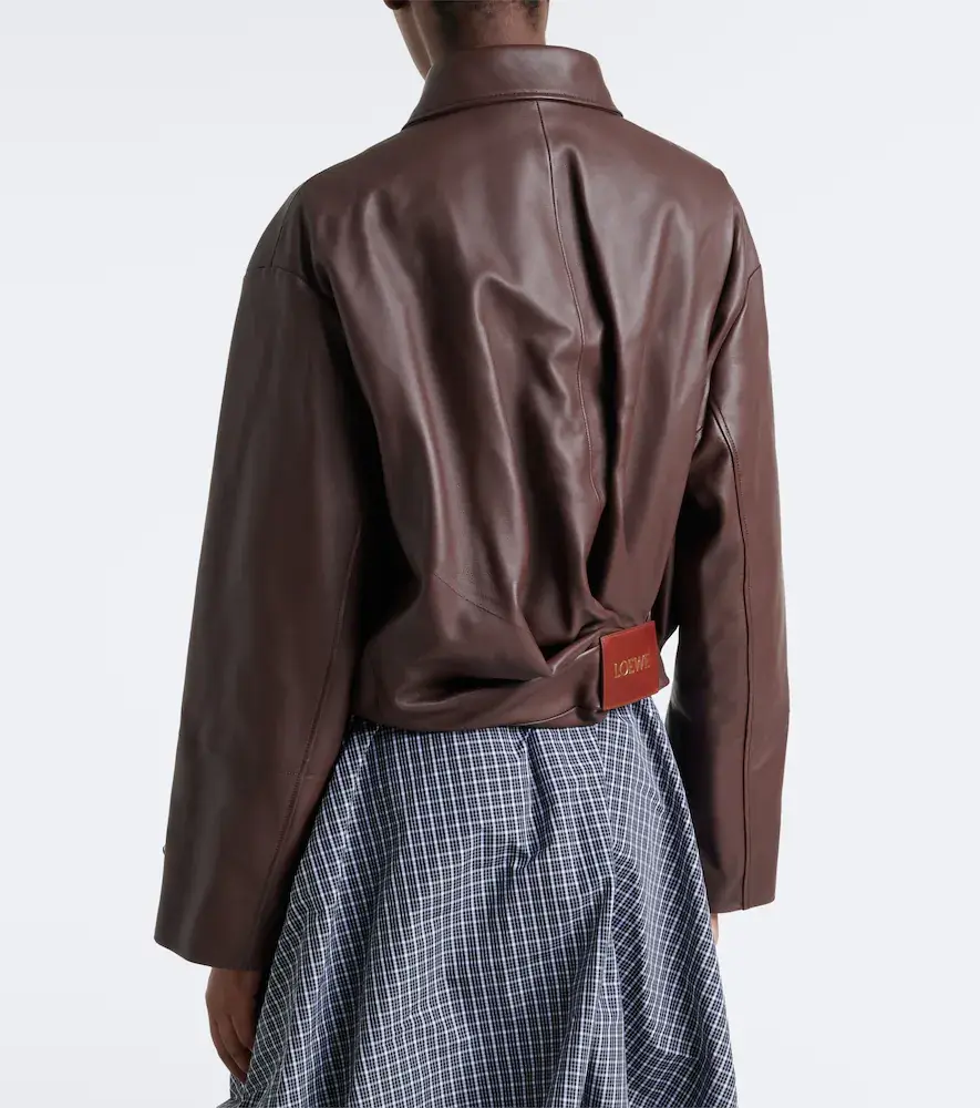 Loewe Draped leather jacket | Thumbnail 2 Loewe Draped leather jacket | Thumbnail 2