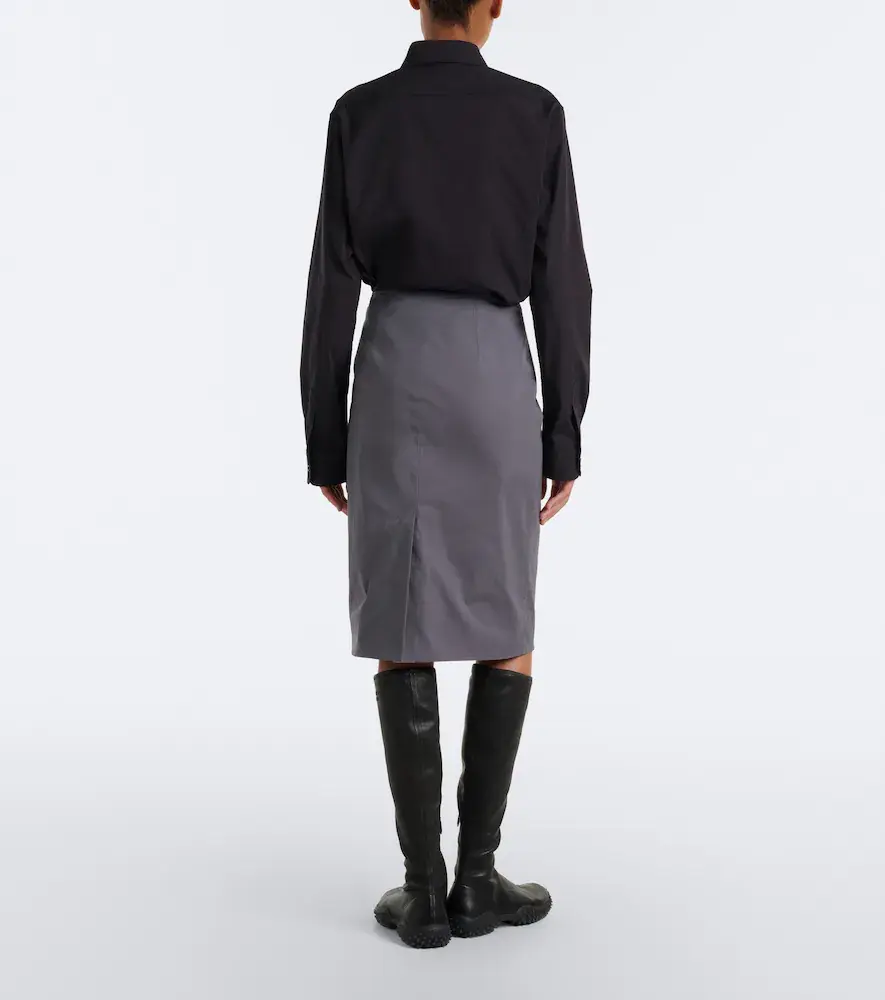 Miu Miu Cotton-blend poplin pencil skirt | Thumbnail 5 Miu Miu Cotton-blend poplin pencil skirt | Thumbnail 5