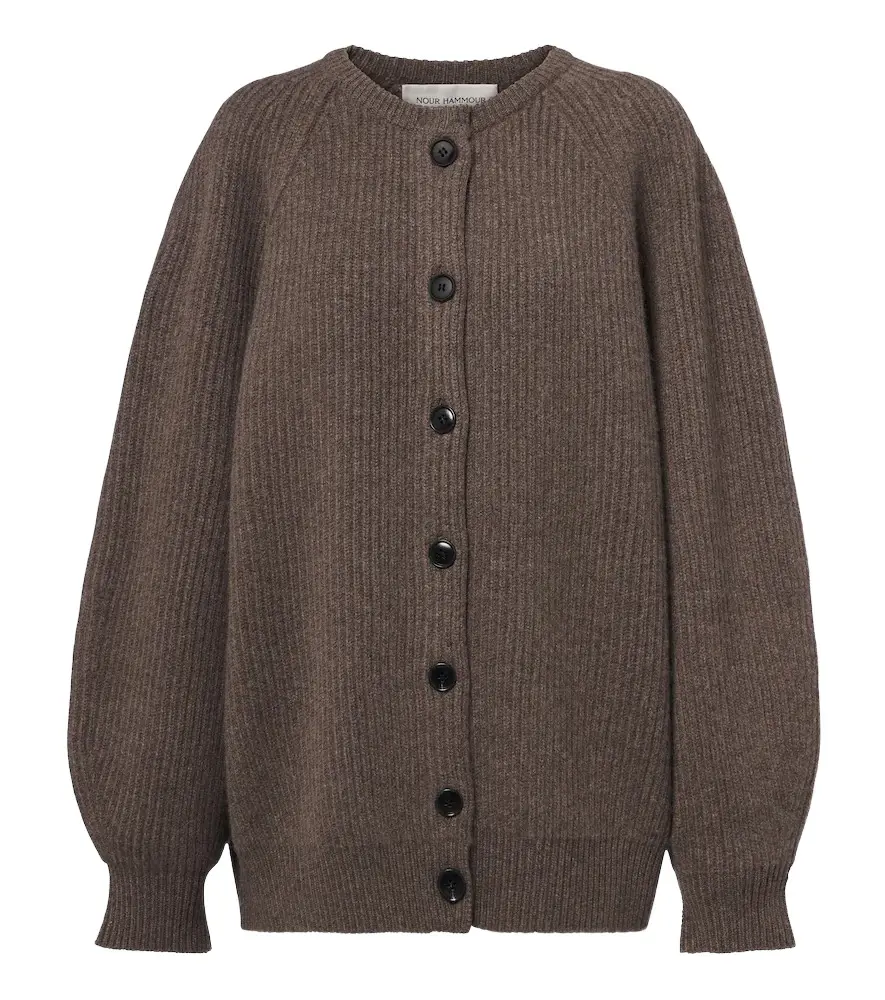 Nour Hammour Laurel oversized cashmere and wool cardigan | Image 1 Nour Hammour Laurel oversized cashmere and wool cardigan | Image 1