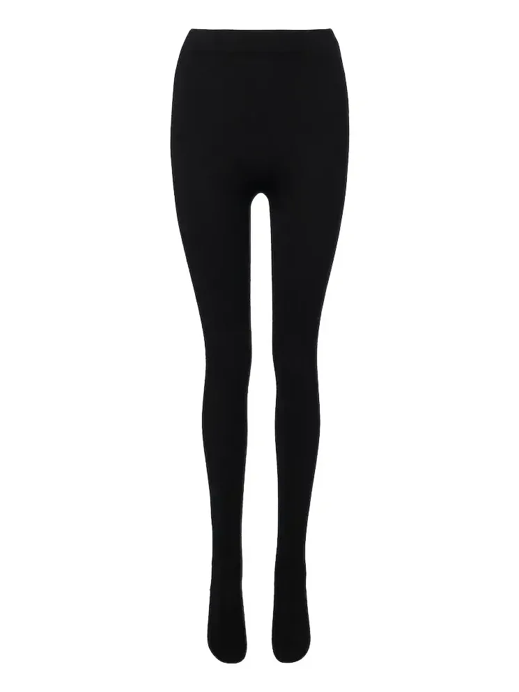 Whit cashmere and wool tights