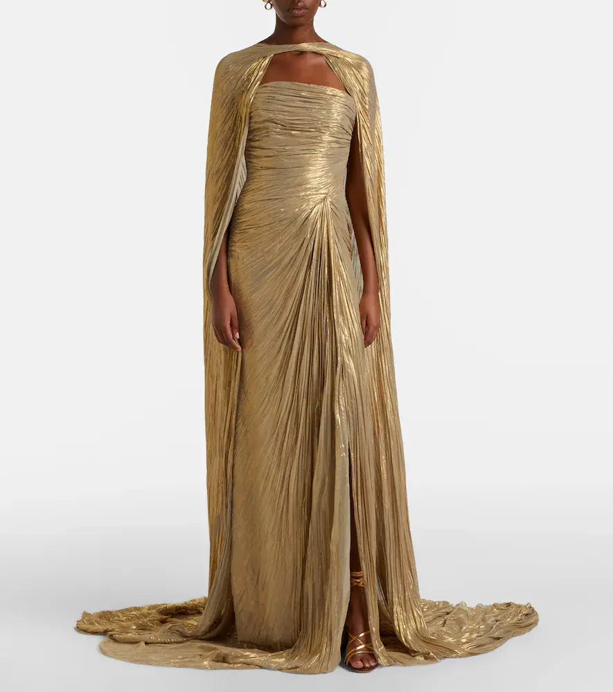 Marmar Halim Pleated caped bustier gown | Thumbnail 2 Marmar Halim Pleated caped bustier gown | Thumbnail 2