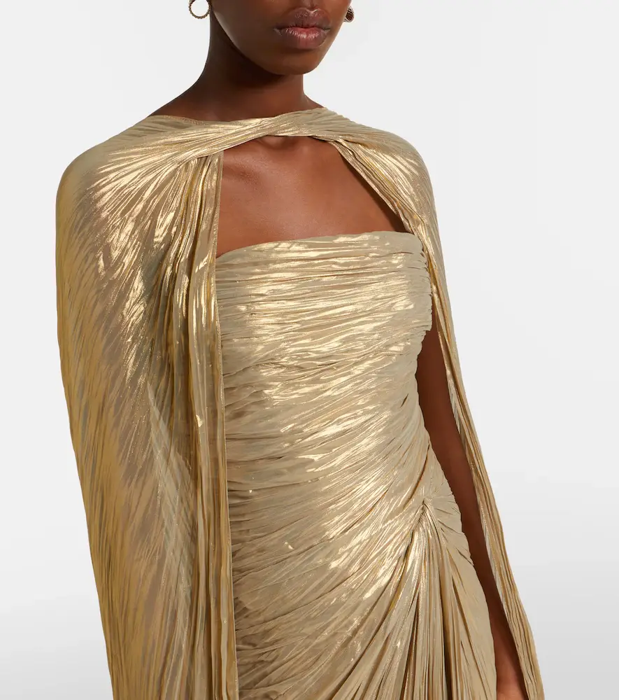 Marmar Halim Pleated caped bustier gown | Thumbnail 3 Marmar Halim Pleated caped bustier gown | Thumbnail 3