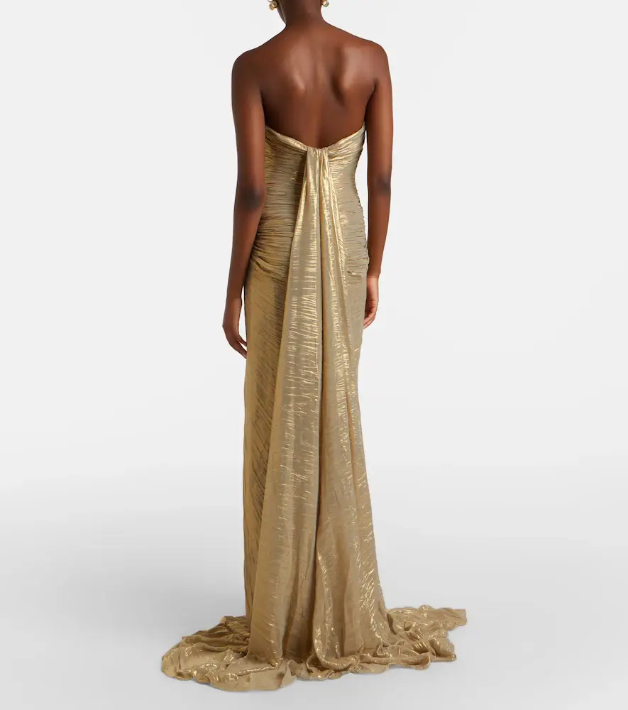 Marmar Halim Pleated caped bustier gown | Thumbnail 6 Marmar Halim Pleated caped bustier gown | Thumbnail 6