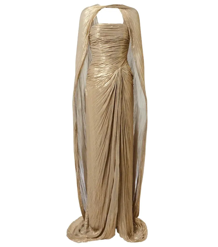 Marmar Halim Pleated caped bustier gown | Image 1 Marmar Halim Pleated caped bustier gown | Image 1