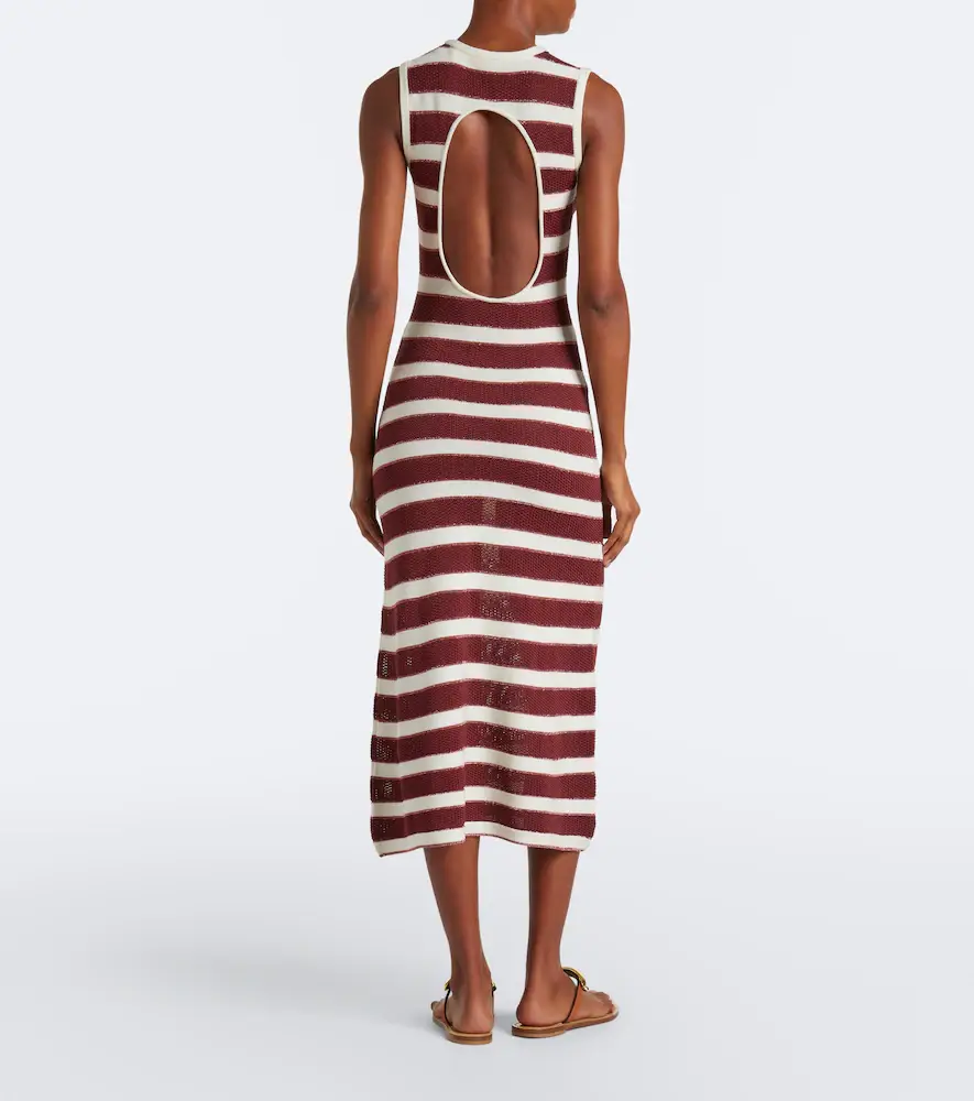 Eres Régulière striped cotton-blend midi dress | Thumbnail 3