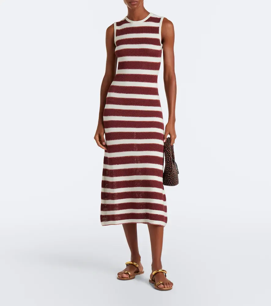Eres Régulière striped cotton-blend midi dress | Thumbnail 5