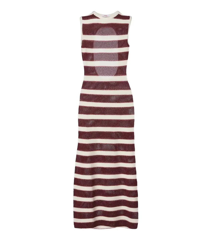 Eres Régulière striped cotton-blend midi dress | Image 1 Eres Régulière striped cotton-blend midi dress | Image 1
