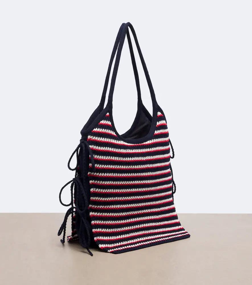 Miu Miu Ivy crochet striped shopper | Thumbnail 3