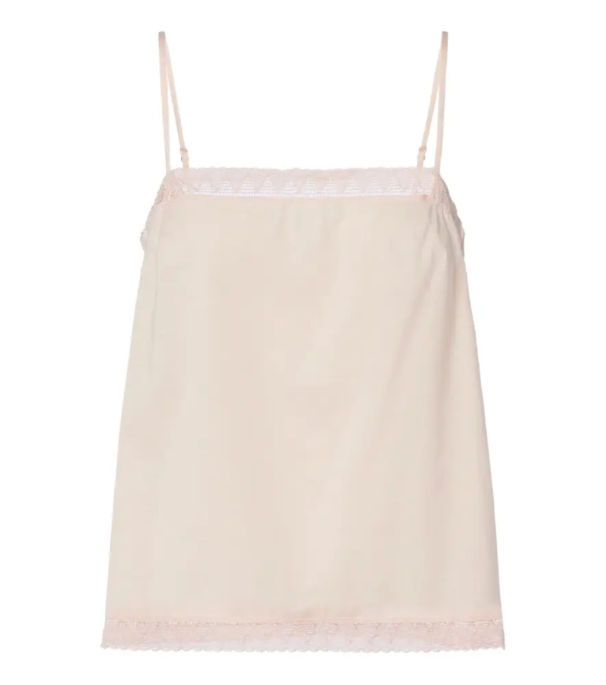 Eres Sensoriel lace-trimmed cotton camisole | Image 1 Eres Sensoriel lace-trimmed cotton camisole | Image 1