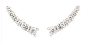 Wish Fine Jewelry 0.72ct Diamond 18K Gold Climber Earrings | Image 1 Wish Fine Jewelry 0.72ct Diamond 18K Gold Climber Earrings | Image 1