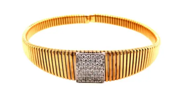 Wish Fine Jewelry 0.76ct Diamond 18K Gold Italy Bangle Bracelet | Image 1 Wish Fine Jewelry 0.76ct Diamond 18K Gold Italy Bangle Bracelet | Image 1