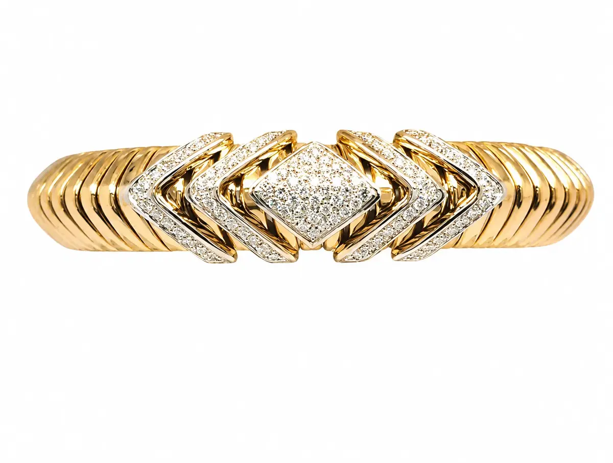 Wish Fine Jewelry 0.85ct Diamond 18K Gold Italy Bracelet | Image 1 Wish Fine Jewelry 0.85ct Diamond 18K Gold Italy Bracelet | Image 1