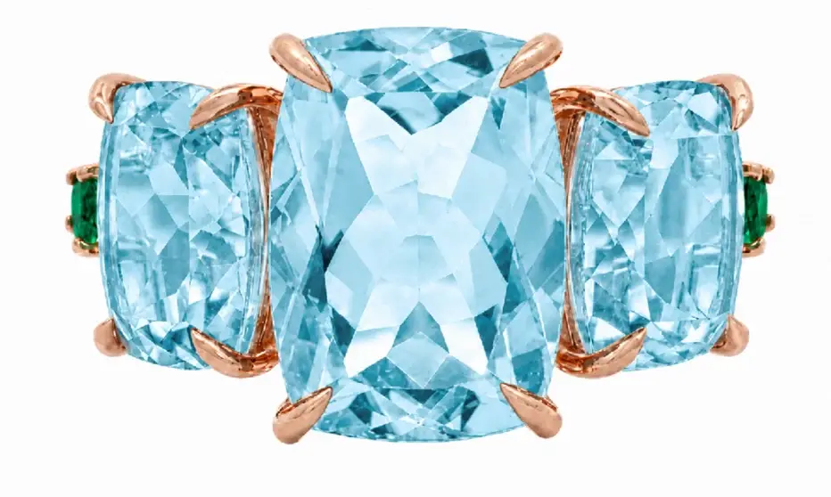 Wish Fine Jewelry 15.25ct Topaz Emerald 18K Gold Ring | Image 1 Wish Fine Jewelry 15.25ct Topaz Emerald 18K Gold Ring | Image 1